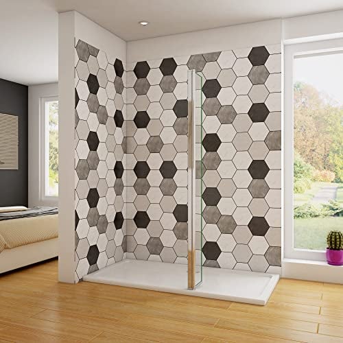 OCEAN ITALY Paretina Mobile Paraspruzzo per Walk In Parete Doccia 30x190cm Vetro da 8 mm Temperato Trasparente Anticalcare