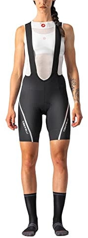 CASTELLI Women's VELOCISSIMA 3 BIB Shorts, Schwarz-Weiss, L