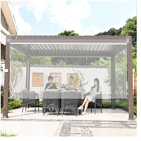 SHUITUKOUU HD Transparent Roll Up Curtain,PVC Outdoor Clear Vinyl Roller Shades,Waterproof Windproof Rectangle Curtain with Pull Bead,Suitable for pavilion,greenhouse,balcony,130x280cm/51.1x110.2in