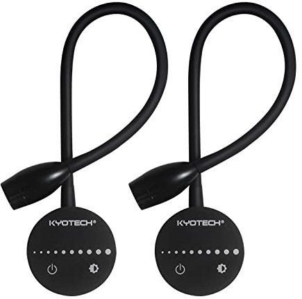 Lámpara de lectura montada en la pared Lámpara de cama Led Interruptor táctil Regulable Lámpara de cuello de cisne Lámpara de cama blanco cálido con interruptor y cable de enchufe Negro / Blanco