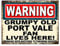 Metal Sign Plaque Print Poster Funny Warning Grumpy Old Port Vale Fan Lives Here Gift Dad Man Cave Shed Home Bar Ref4736 (10x8 inches (Approx) 25cmx20cm)