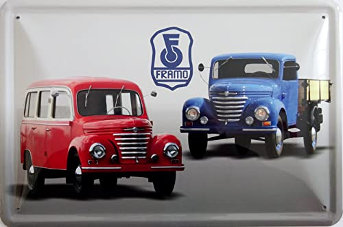 Blechschild Schild 20x30cm - Framo Bus Pritsche Transporter LKW DDR Ostalgie vintage