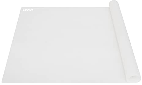 Foepoge Silikonmatte Groß 92x61cmx2mm Bastelmatte für Epoxidharz Handwerk Schmuckherstellung, Mehrzweck Arbeitsmatte Silikon Unterlage für Resin Gießharz, Tischset, Platzset, Tischmatte, Transparent