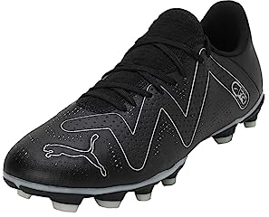 PUMA Herren Future Play Fg/Ag Fussballschuh, Schwarz Silber, 43 EU