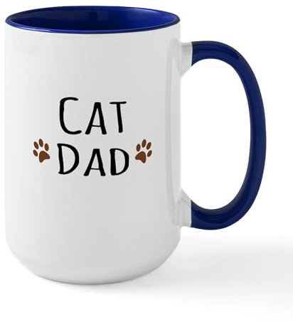 CafePress Cat Dad Mugs 15 oz (444 ml) Ceramic Coffee Mug