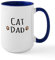 CafePress Cat Dad Mugs 15 oz (444 ml) Ceramic Coffee Mug