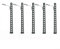 CNANRNANC 5 Stück Modell Eisenbahn Lichter Gitter Mast Licht Gauge H0 Licht Layout LED Lampe