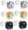 Jitnga 3 Paare Edelstahl Magnet Ohrringe Herren Damen Männer Mädchen Cz Kristall Strass Rund Magnet Ohrstecker Clips Tunnel Ohrclips Ohne Ohrloch Non Piercing Ohrringe Set Zirkonia