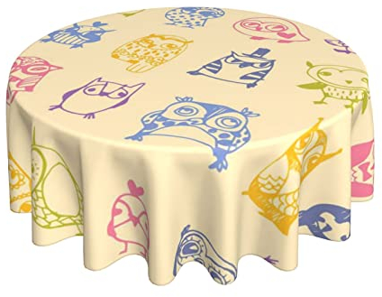 Party Tischdecken Vögel Und Eulen Wetterfeste Wachstuchtischdecke Wasserdicht Wachstischdecke 152Cm Für Geburtstag Camping Garten
