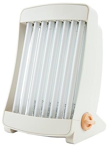 Efbe-Schott SC GB 908 Gesichts-Solarium für Zuhause I Bräuner mit 8 UVA-Röhren I Made in Germany I Inkl. 2 Schutzbrillen & Tragegriff I 130W