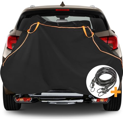 Cholila Cover Housse de protection pour porte-vélos pour 2 vélos – Housse de protection étanche 600D avec 2 cordons élastiques, housse de vélo sur porte-vélo arrière pour 1 à 2 vélos standard, housse