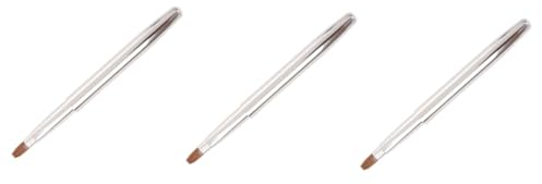 minkissy 3st Concealer-make-up-pinsel Lippenapplikator Silikon Silikon-make-up Lipgloss Lippenstift-applikatorstäbe Tragbarer Lippenpinsel Lidschatten Foundation-pinsel Kurzes Haar Reisen