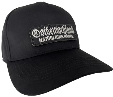 No Face No Name Basecap Ostdeutschland Natürliche Härte in schwarz Unisex frei einstellbar (schwarz)