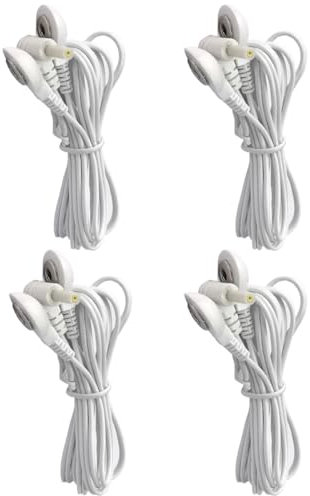 TENS-Kabel Verbindungskabel DC 2,35 mm 2-in-1 Knopf-Tens Ersatz-Elektrodenkabel (4 Stück)