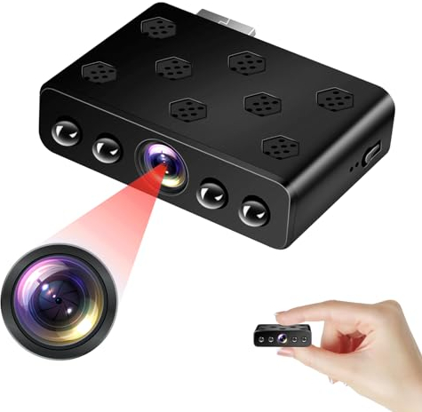 TANGMI Microcamera, 1080P HD WiFi Mini Telecamera, Visione Notturna & Rilevamento del Movimento Mini Camera con connessione alla Porta USB per il Plug and Play