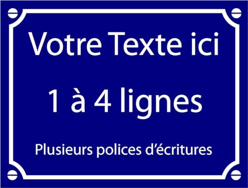 Plaque de rue décorative en aluminium personnalisé personnalisable avec texte - Idée cadeau Humour Sympa Fun 15x20cm