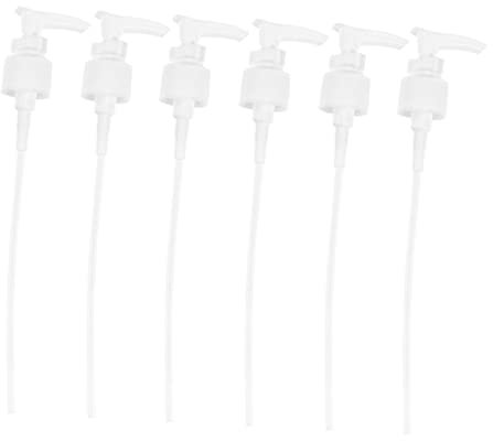 DOITOOL 6pièces Pompe Doseuse à Pousser Remplacement pour Flacon De Et Lotion Accessoires De Bouteille Blanc