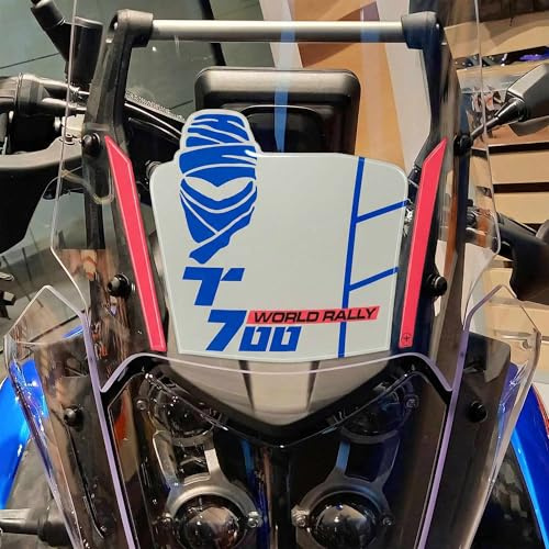labelbike 3D Motorrad Windschutzscheibenaufkleber kompatibel mit YAMAHA | Tenere 700 World Rally, Windschutzscheibenschutz aus Harz, kratzfest, Dekoration