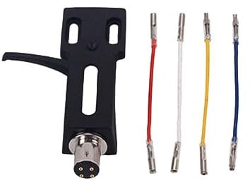 ifundom Turntable Headshell Mount Log Slices Turntable Headshell Equipped Phonograph Wires Replacement Phono Music Recording Equipment Headshell Mounting Hardware Piano Hinge Substitute