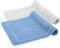 Komfortec Badvorleger Set 2 Teilig, Frottee Duschvorleger, Waschbar Duschmatte & Badteppich, 800 g/m² &100% Baumwolle, Saugfähig & Schnelltrocknend, 50 x 80 cm, Weiß/Hellblau