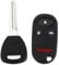 X AUTOHAUX 433MHz A269ZUA101 Keyless Entry Remote Ignition Transponder Key Fob for Honda Civic 1996-2000 for Honda Accord 1998-2002 13 Chip 4 Buttons