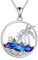 VENACOLY Collier en argent sterling 925 avec pendentif en forme de vague de palmier - Bijoux cadeaux pour femme, Argent sterling