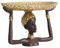 Pluuttiem Damenstatue-Tablett, Afrikanische Tischdekoration, Kunstharz, Ornament, Skulptur, Kunsthandwerk für Zuhause, Schreibtisch, Büro