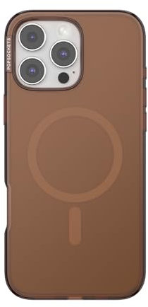 PopSockets iPhone 16 Pro Max Case Compatible with MagSafe, Phone Case for iPhone 16 Pro Max, Wireless Charging Compatible, Case Only - Amber