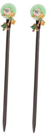 TOVINANNA 2piezas Soportes Para Moño Horquilla Para Coleta Palillos De Madera Para Fiestas