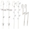 Holibanna 6pcs Slash Pierced Earrings Ear Clip Ear Hook Rhinestones Ear Cuff Clip on Earrings Non Piercing Ear Cuff Punk Rhinestones Ear Jewelry Earrings Silver Alloy