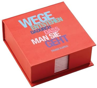 Zettelbox Wege mit einem Zitat von Franz Kafka Wege entstehen dadurch dass man sie geht. Mit 200 Notizzetteln.