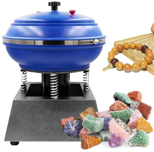 Miuxe Electric Vibratory Tumbler Bowl Kit, 3.5L,6.2L,12L Vibratory Rock Tumbling Polishing Machine, Vibrating Rock Polisher for Metal Jewellery Vibratory Polisher Grinding Tools Grinder