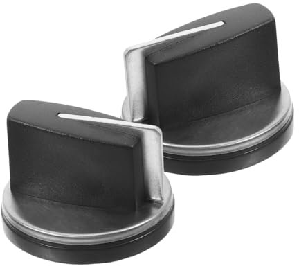 VILLCASE 2 Pièces Cuisinière à Gaz Cuisinière à Vapeur Couvercles De Cuisinière Pour Cuisinière à Gaz Boutons De Commande De Cuisinière Électrique Brûleurs De Cuisinière Silver Plastique