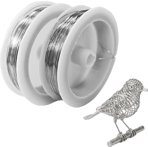 Alambre de Hierro (0,4 mm x 100 m) - Alambre Flexible de para Manualidades, Joyería, Modelado y Floristería