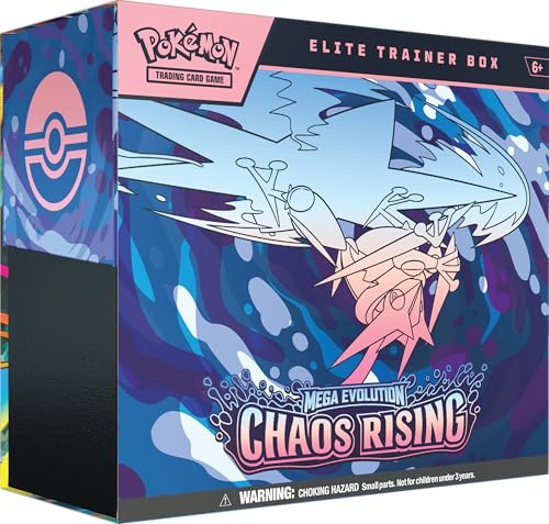 Pokémon TCG: Mega Evolution—Chaos Rising Elite Trainer Box (1 Full-Art Promo Card, 9 Booster Packs & Premium Accessories)