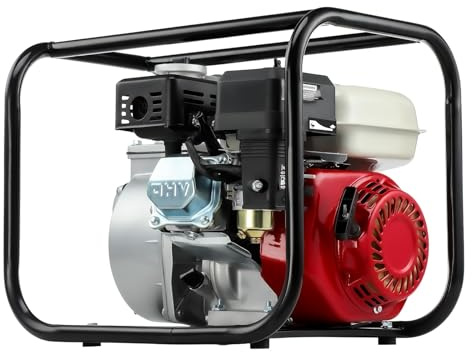 ISINEVER Professional Petrol Water Pump 3 6.5HP 4 Stroke Engine. 30m Water Lift & 950 litres Per Min. Use for Water Removal, Drainage & Syphoning. Ideal for Garden, Swimming Pool, Pond, Hot Tub.