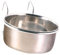 Trixie 5495 Edelstahlnapf mit Halter, 600 ml/ø 12 cm, natur