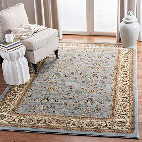 SAFAVIEH Lyndhurst Collection Area Rug - 5'3 x 7'6, Light Blue & Ivory, Traditional Oriental Design, Non-Shedding & Easy Care, Ideal for High Traffic Areas in Living Room, Bedroom (LNH312B)
