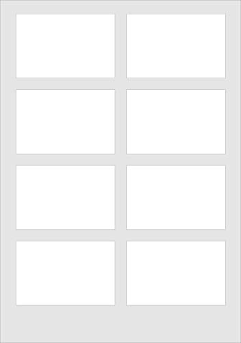 40 x Etiketten, 85 x 55 mm, mattes weißes Papier, 5 x A4-Blatt, Aufkleber, für Laserkopierer und Tintenstrahldrucker