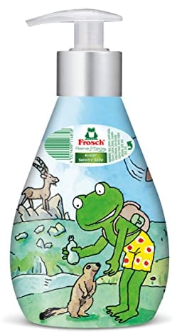 Frosch Reine Pflege Kinder Sensitiv-Seife, Flüssigseife, pflegende Handseife zur sanften und hygienischen Reinigung, in versch. Motiven, 2er Pack (2 x 300 ml)