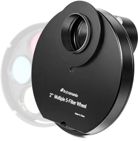 Astromania 5,1 cm (2 Zoll) Filterrad mit Mehreren 5 Positionen für Teleskop – ermöglicht Ihnen Bilder ohne Reflexionen oder Streulicht