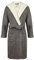 John Christian Vestaglia Uomo in Caldo Pile Con Cappuccio - Grigio Screziato (XL)