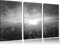 Pixxprint Mohnwiese in der Sonne, Leinwandbild 3 Teilig, Gesamtmaß: 120x80cm, Wandbild, Dekoration, fertig gespannt, Kein Poster