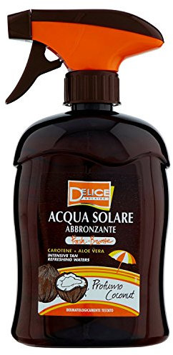 Delice - Acqua Solare Abbronzante, Carotene + Aloe Vera - 500 ml - [pacco da 6]