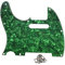 FLEOR 8 Löcher Linkshänder Pickguard Front Scratch Plate für USA/Mexiko Standard TL TEs Style, 4-lagige grüne Perle, PVC-Schutzhülle