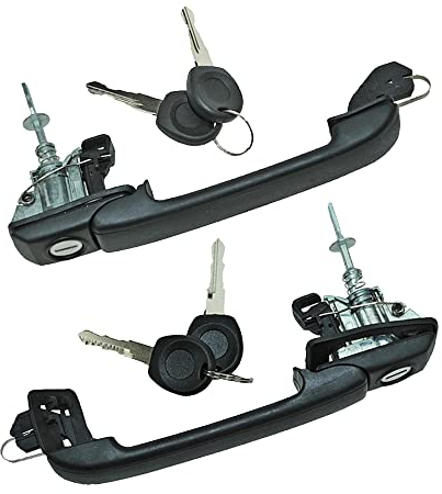 BESTPRICE 2x Türgriff Tür Griff vorne links + vorne rechts, Kunststoff, Schwarz