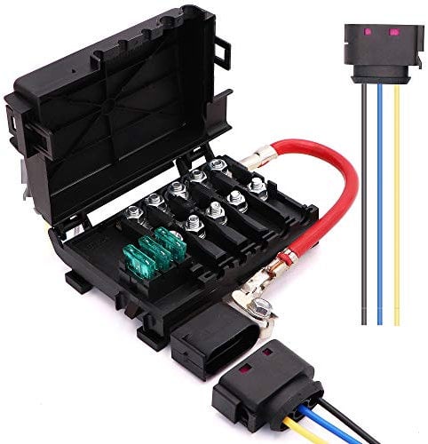 Battery Fuse Box Terminal 1J0937550 Compatible with 99-04 VW Beetle Jetta Bora Golf MK4 with Wiring Harness Pigtail Connector