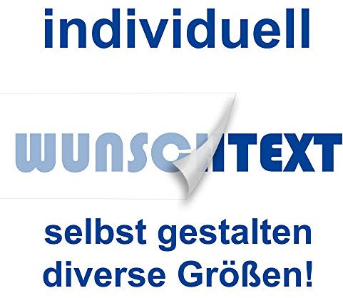 Wunschtext Aufkleber hier selbst gestalten - Länge ab 10cm bis 150cm (057 verkehrsblau)