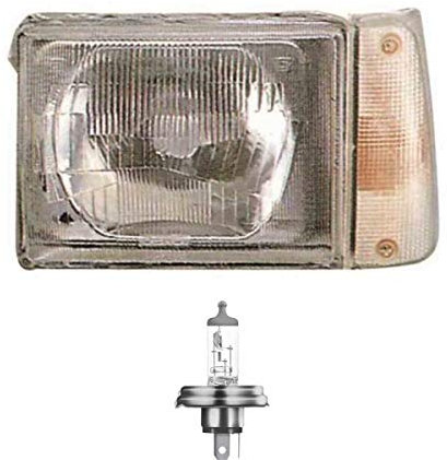 Halogen Scheinwerfer rechts R2 (Bilux) für Panda Van inklusive Lampen