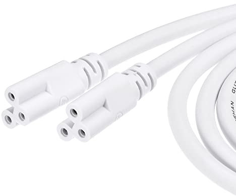 sourcing map T5 T8 LED Tubo Conector Cable 2M Macho a Macho Doble Extremo Extensión Cable para LED Integrado Luz Tubo, Paquete de 4